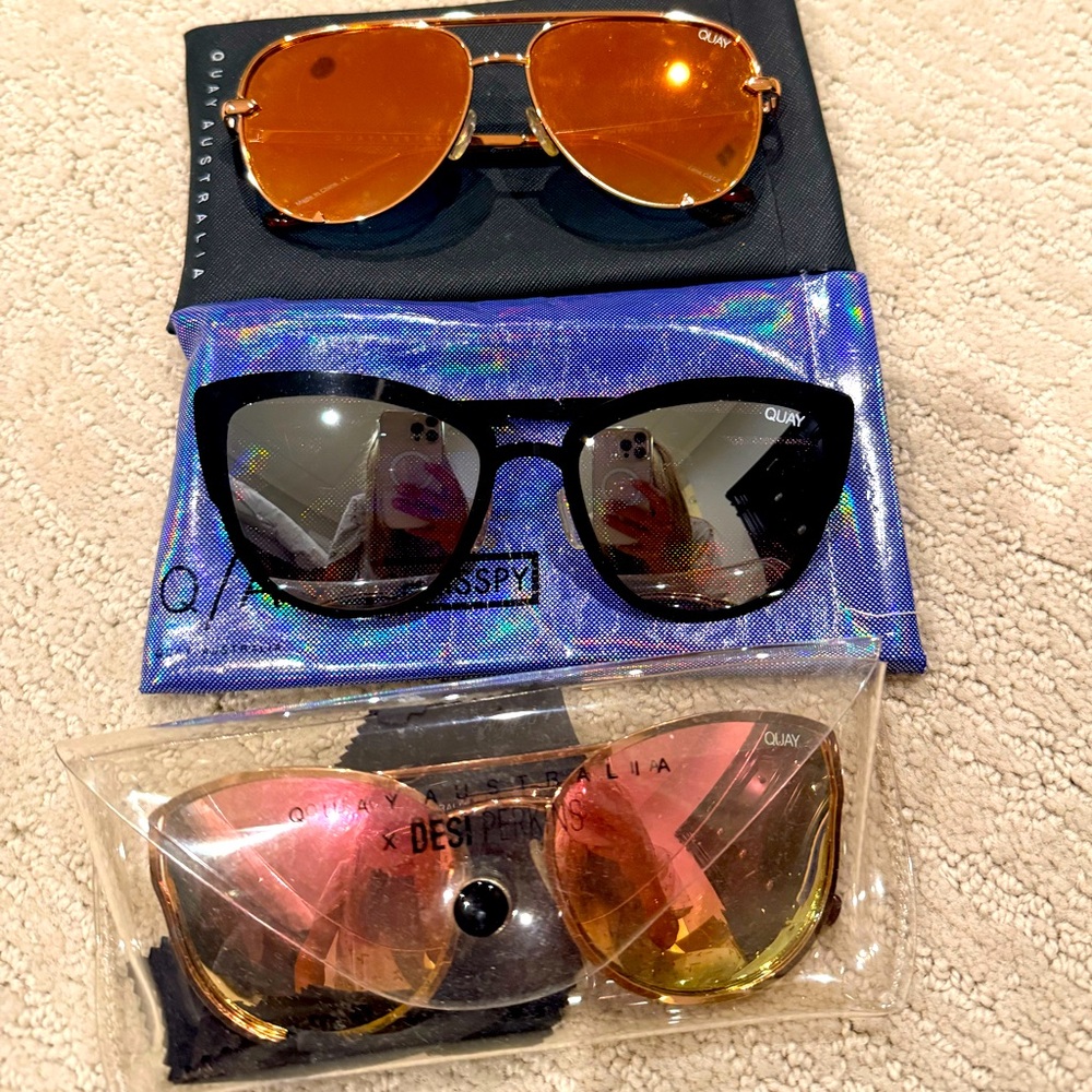 Quay Australia 3x pairs of sunglasses